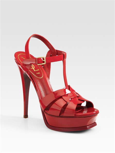 red ysl sandals